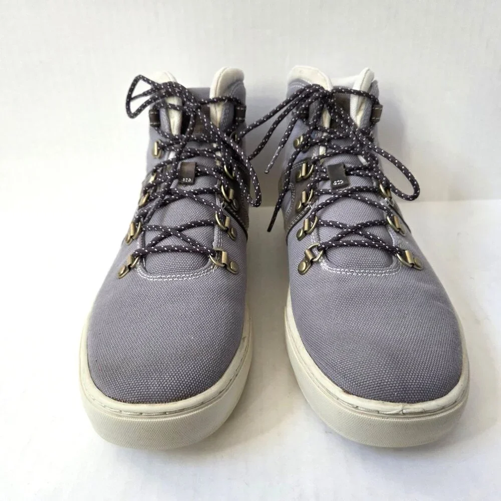 Timberland Boots Mens 10.5 Gray Dauset Hiker Canvas Chukka Ankle Casual Shoes